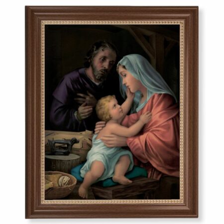 Holy Family Dark Walnut Framed Art