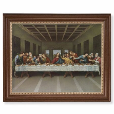 Last Supper Dark Walnut Framed Art