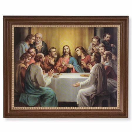 Last Supper Dark Walnut Framed Art