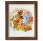 Jesus the Carpenter  Dark Walnut Framed Art