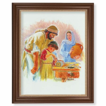 Jesus the Carpenter  Dark Walnut Framed Art