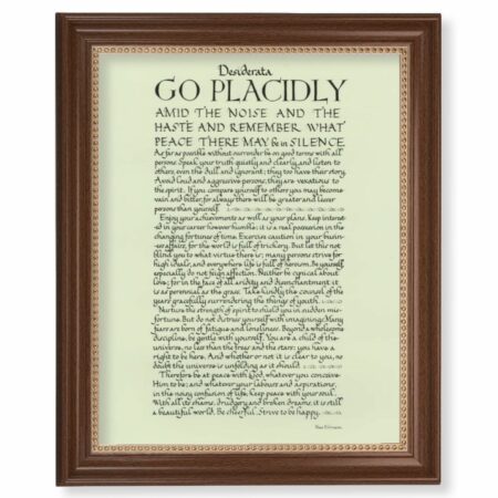 Go Placidly Dark Walnut Framed Art