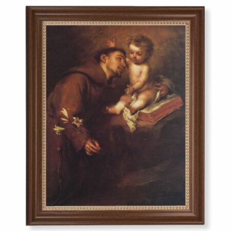 St. Anthony Dark Walnut Framed Art