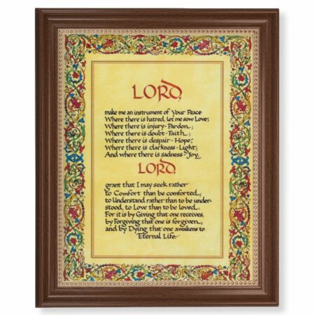 St. Francis Peace Prayer Dark Walnut Framed Art