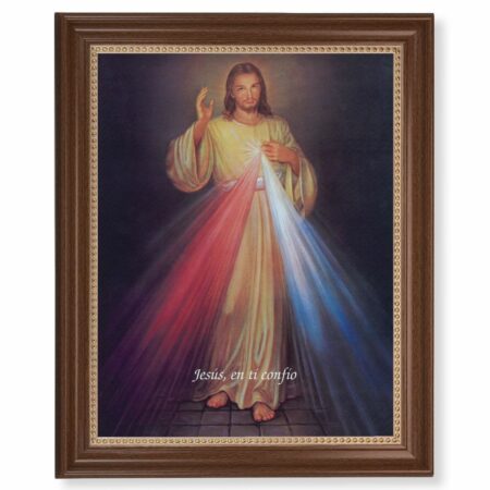 Divine Mercy (Spanish)  Dark Walnut Framed Art