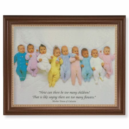 St. Teresa of Calcutta Quote Dark Walnut Framed Art