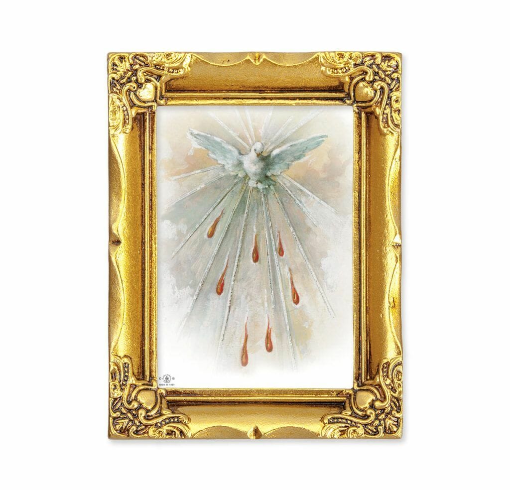 Holy Spirit Antique Gold Framed Art Buy Religious Catholic Store   128 651 1024x984 