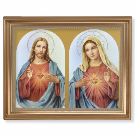 The Sacred Hearts Gold Framed Art