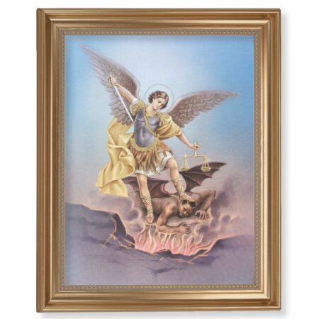 St. Michael Gold Framed Art