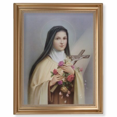 St. Therese Gold Framed Art