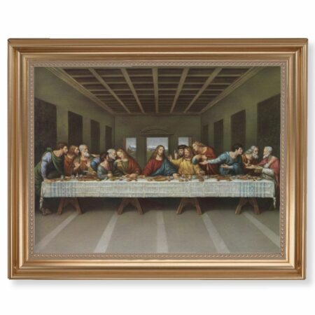 Last Supper Gold Framed Art