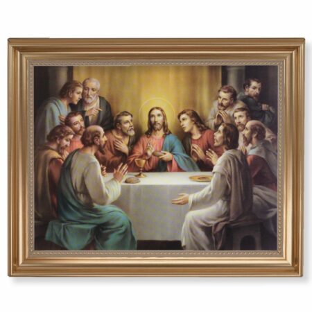 Last Supper Gold Framed Art