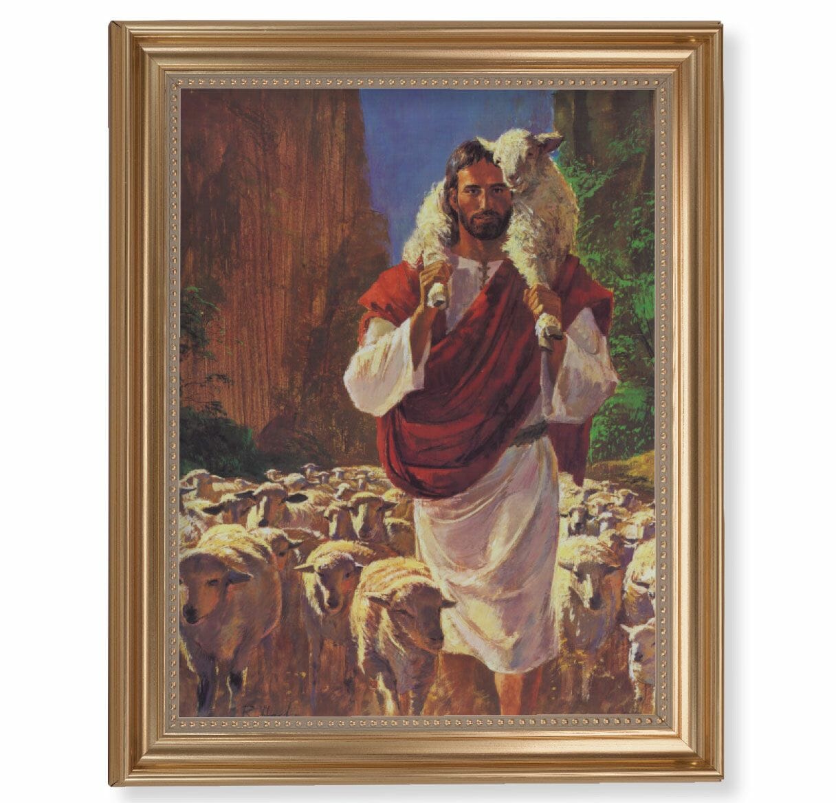 The Good Shepherd Gold Framed Art - Buy Religious Catholic Store