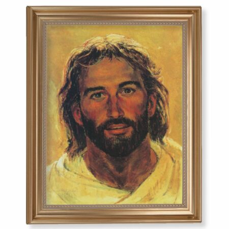 Head of Christ Gold Framed Art