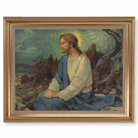 Meditation in the Garden Gold Framed Art