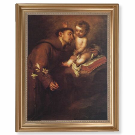 St. Anthony Gold Framed Art