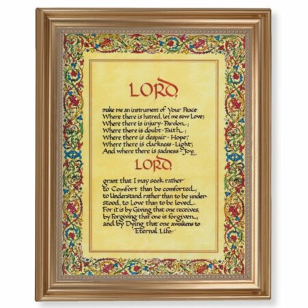 St. Francis Peace Prayer Gold Framed Art