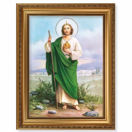 St. Jude Antique Gold Framed Art