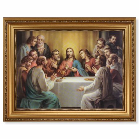 Last Supper Antique Gold Framed Art