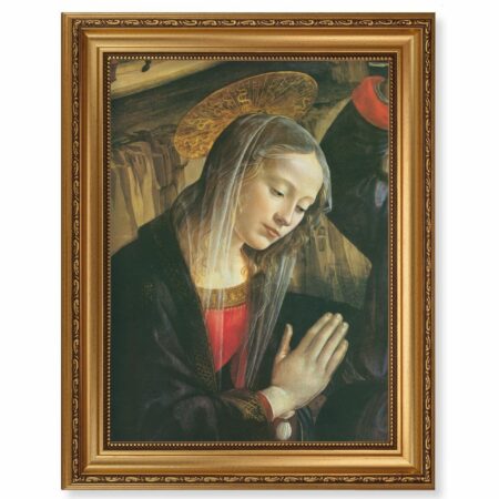 Praying Madonna Antique Gold Framed Art