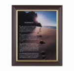 Footprints Walnut Framed Art