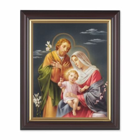 Holy Family Walnut Framed Art