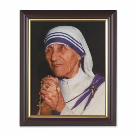 St. Teresa of Calcutta Walnut Framed Art