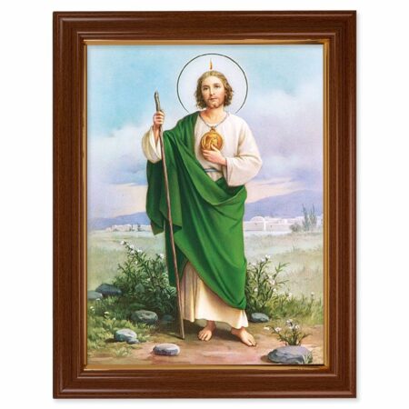 St. Jude Walnut Finish Framed Art