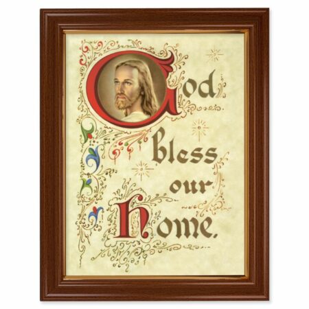 House Blessing Walnut Finish Framed Art