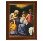 St. Anne, John the Baptist and the Holy Family Walnut Finish Framed Art
