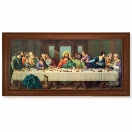 Last Supper Walnut Finish Framed Art