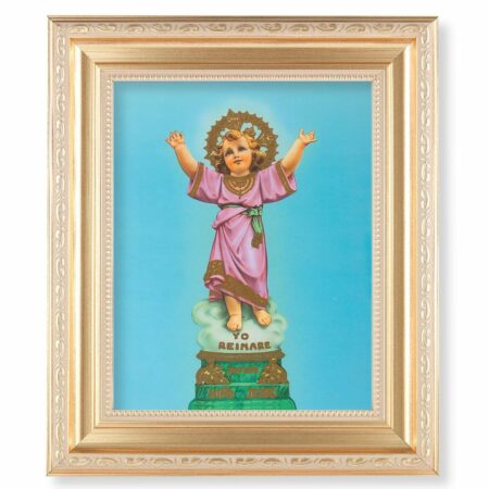 Divino Nino Satin Gold Framed Art