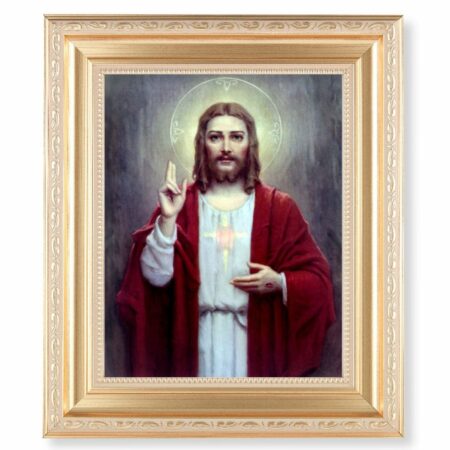 Sacred Heart of Jesus Gold Framed Art