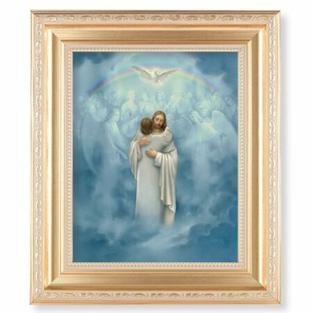 Christ Welcoming Home Gold Framed Art