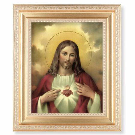Sacred Heart of Jesus Gold Framed Art