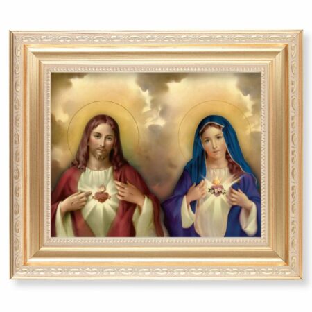 The Sacred Hearts Gold Framed Art