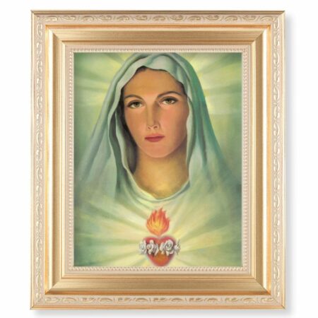 Immaculate Heart of Mary Gold Framed Art