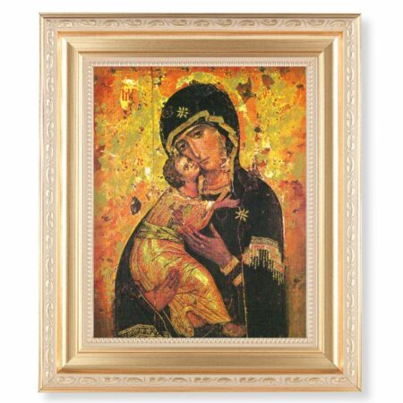 Our Lady of Vladimir Gold Framed Art