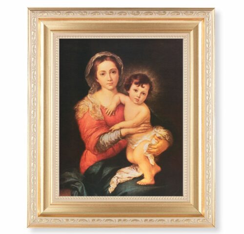 Madonna and Child Gold Framed Art