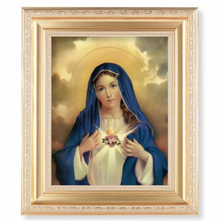 Immaculate Heart of Mary Gold Framed Art