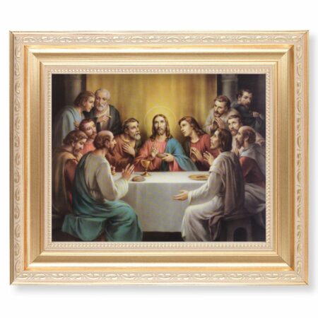 Last Supper Gold Framed Art