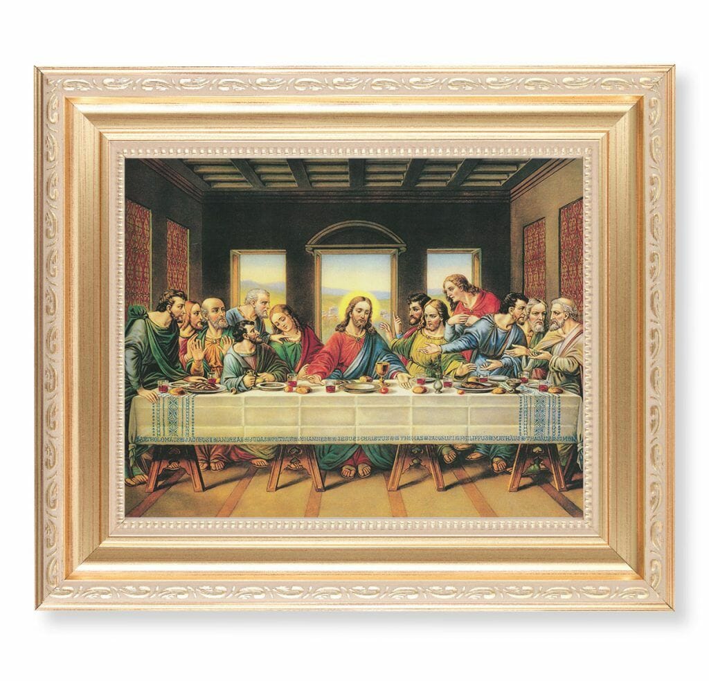 Last Supper Gold Framed Art - Buy Religious Catholic Store