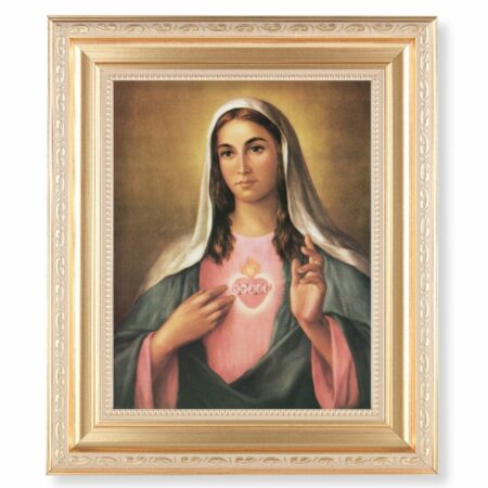 Immaculate Heart of Mary Gold Framed Art
