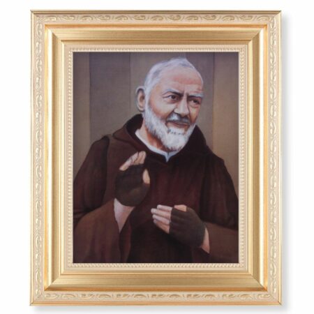 St. Pio Gold Framed Art