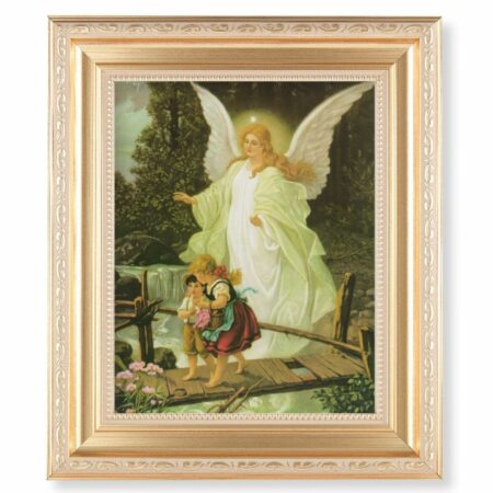 Guardian Angel Gold Framed Art
