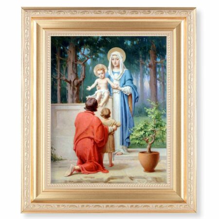 Holy Family with St. John the Baptist Gold Framed Art