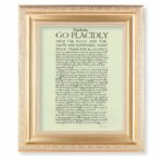 Go Placidly Gold Framed Art