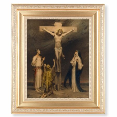 Crucifixion of the Christ Gold Framed Art