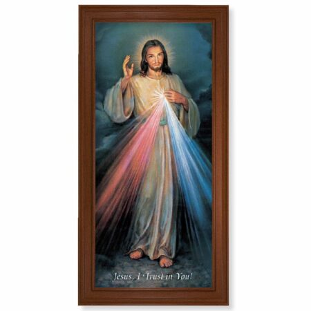 Divine Mercy Walnut Finish Framed Art