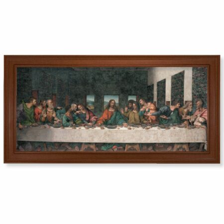 Last Supper Walnut Finish Framed Art